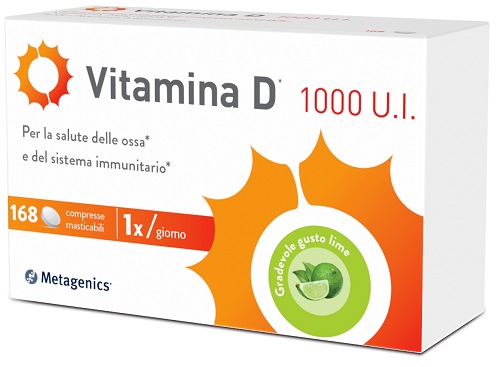 VITAMINA D 1000 UI 168 COMPRESSE MASTICABILI - Metafarm