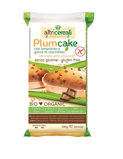 ALTRICEREALI PLUMCAKE DI AMARANTO CON GOCCE DI CIOCCOLATO 4 X 45 G - Metafarm