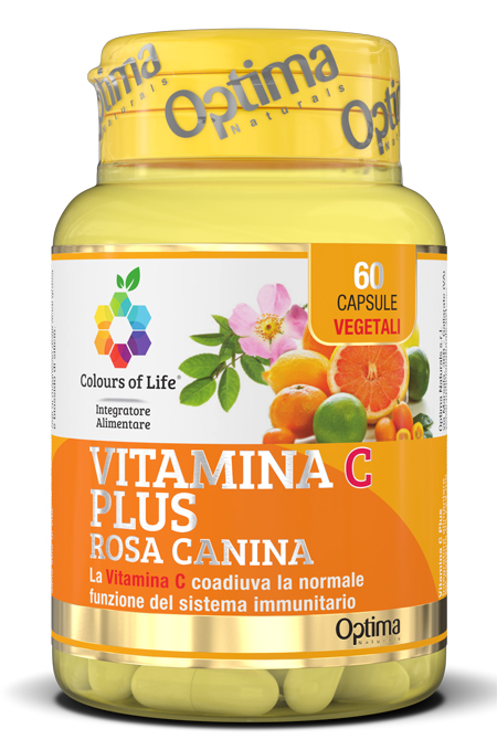 COLOURS OF LIFE VITAMINA C PLUS ROSA CANINA 60 CAPSULE VEGETALI 724 MG - Metafarm