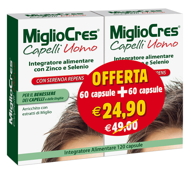 MIGLIOCRES UOMO 60+60 CAPSULE PROMO - Metafarm