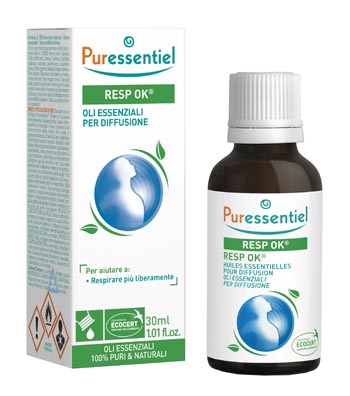MISCELA RESP OK OLI ESSENZIALI PER DIFFUSIONE 30 ML PURESSENTIEL ECOCERT - Metafarm