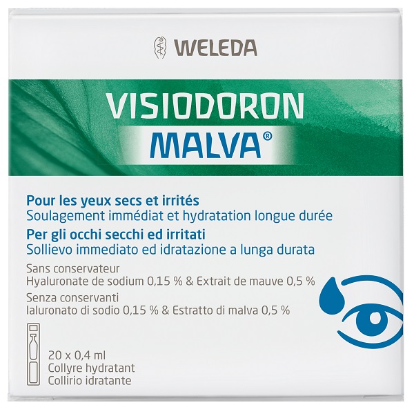 GOCCE OCULARI VISIODORON MALVA 20 MONODOSE DA 0,4 ML - Metafarm