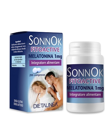 SONNOK FITOACTIVE MELATONINA 1MG 200 COMPRESSE DIETALINEA - Metafarm