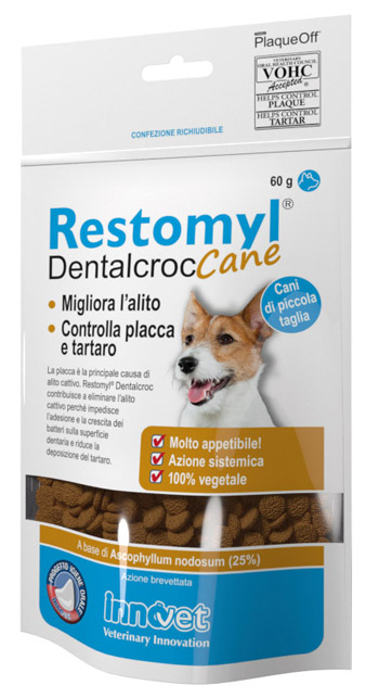 RESTOMYL DENTALCROC CANI PICCOLA TAGLIA BUSTA 60 G - Metafarm