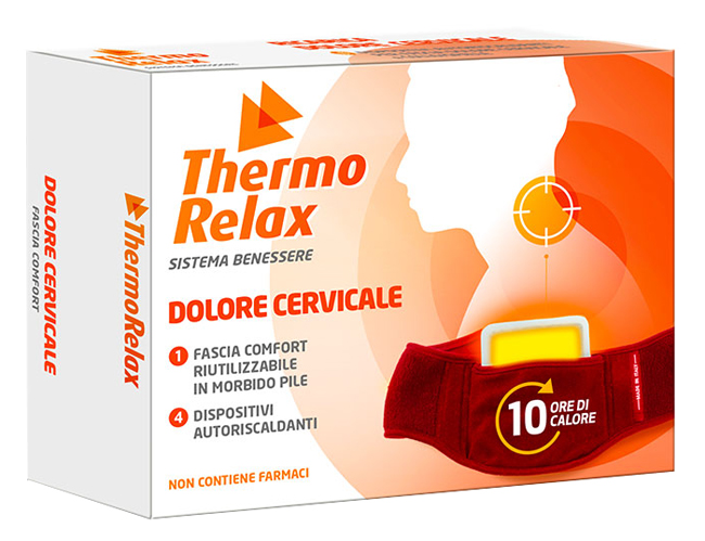 THERMORELAX FASCIA DOLORE CERVICALE+4 DISPOSITIVI AUTORISCALDANTI - Metafarm