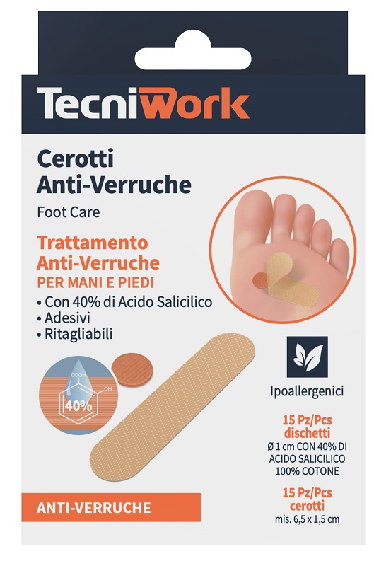 CEROTTO ANTI VERRUCHE PIEDI 15 + 15 PEZZI - Metafarm