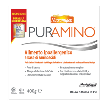 NUTRAMIGEN PURAMINO BARATTOLO 400 G - Metafarm