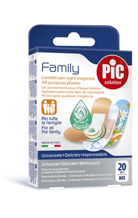 CEROTTO PIC STRIP FAMILY 20 PEZZI ANTIBATTERICO CON TAMPONE - Metafarm