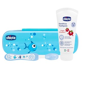 CHICCO SET DENTALE AZZURRO CON FLUORO - Metafarm