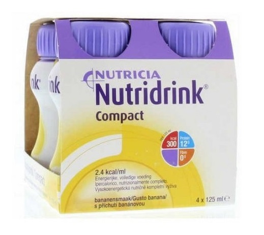 NUTRICIA NUTRIDRINK COMPACT GUSTO BANANA 4 BOTTIGLIE DA 125 ML - Metafarm