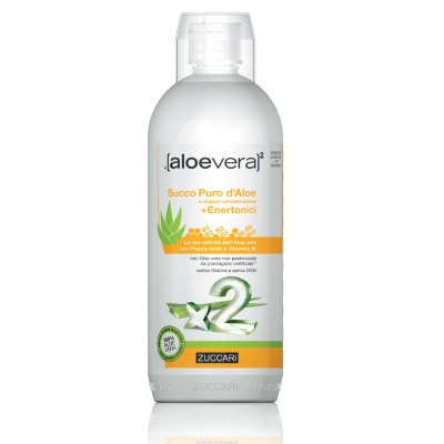 ALOEVERA2 SUCCO PURO D'ALOE DOPPIA CONCENTRAZIONE + ENERTONICI 1 LITRO - Metafarm