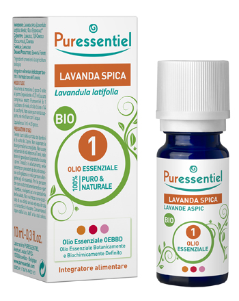 PURESSENTIEL LAVANDA SPICA OLIO ESSENZIALE BIO 10 ML - Metafarm