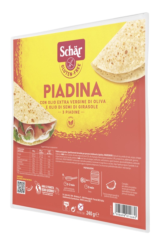 SCHAR PIADINA 3 PEZZI DA 80 G - Metafarm
