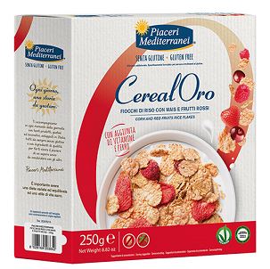 PIACERI MEDITERRANEI CEREALORO FIOCCHI DI RISO CON MAIS E FRUTTI ROSSI 250 G - Metafarm