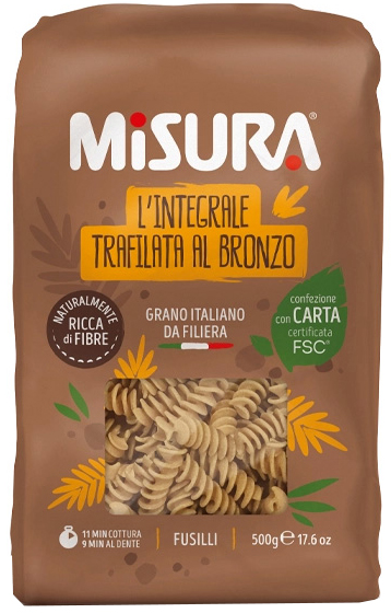 MISURA FUSILLI INTEGRALI CON GERME DI GRANO 500 G - Metafarm