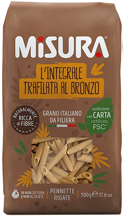 MISURA PENNETTE INTEGRALI CON GERME DI GRANO 500 G - Metafarm
