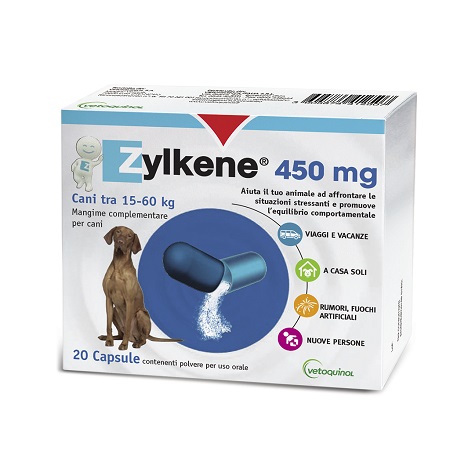 ZYLKENE CANI GROSSA TAGLIA 15-60KG 20 CAPSULE DA 450 MG - Metafarm