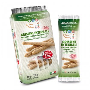 IL PANE DI ANNA GRISSINI INTEGRALI SENZA LATTE 200G - Metafarm