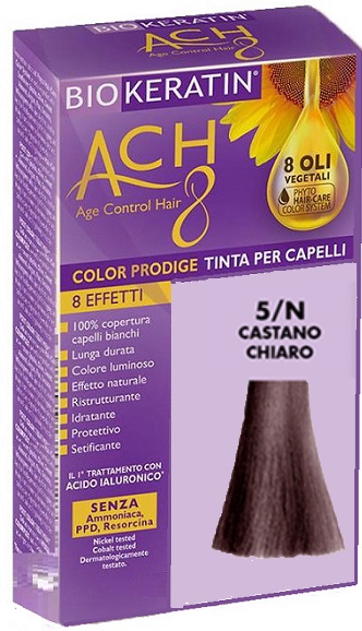 BIOKERATIN ACH8 COLOR PRODIGE 5/N CASTANO CHIARO - Metafarm