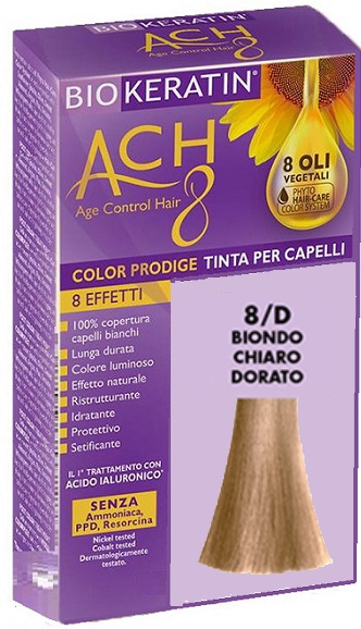 BIOKERATIN ACH8 COLOR PRODIGE 8/D BIONDO CHIARO DORATO - Metafarm