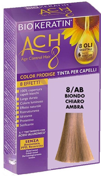 BIOKERATIN ACH8 COLOR PRODIGE 8/AB BIONDO CHIARO AMBRA - Metafarm