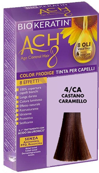 BIOKERATIN ACH8 COLOR PRODIGE 4/CA CASTANO CARAMELLO - Metafarm