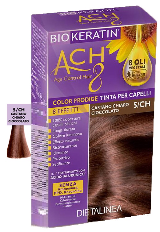 BIOKERATIN ACH8 COLOR PRODIGE 5/CH CASTANO CHIARO CIOCCOLATO - Metafarm