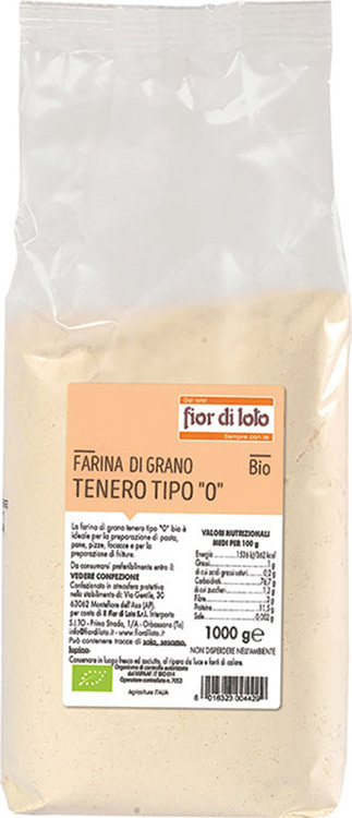 FARINA FINE DI GRANO TENERO 0 BIOLOGICO 1000 G - Metafarm