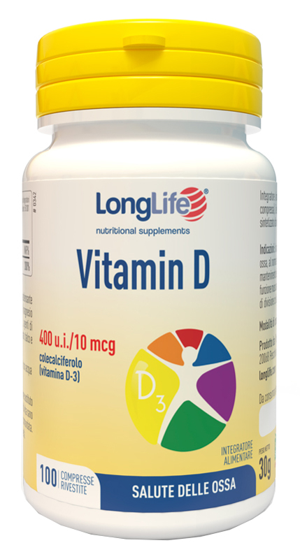 LONGLIFE VITAMIN D 400UI 100 COMPRESSE RIVESTITE - Metafarm