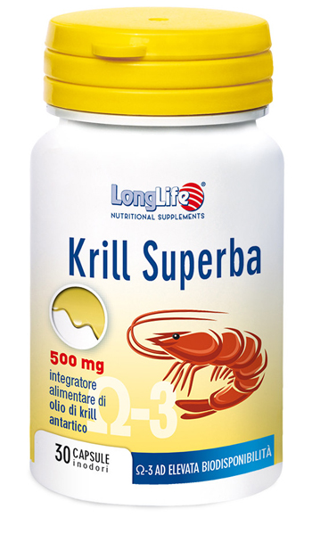 LONGLIFE KRILL SUPERBA 30 CAPSULE INODORI DA 600 MG - Metafarm