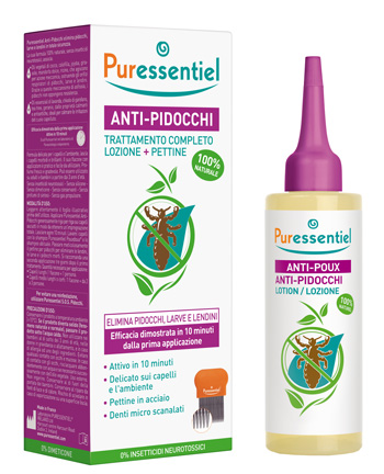 LOZIONE ANTIPIDOCCHI 100 ML + PETTINE PURESSENTIEL - Metafarm