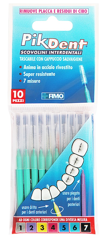 PIKDENT STUZZICOLINO 6 VERDE 10 PEZZI - Metafarm