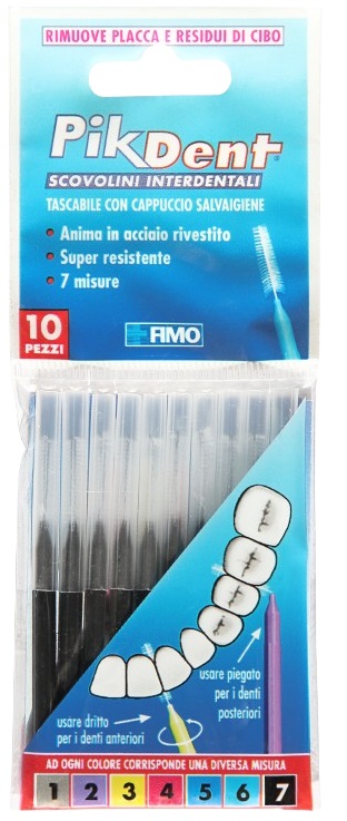 PIKDENT STUZZICOLINO 7 NERO 10 PEZZI - Metafarm