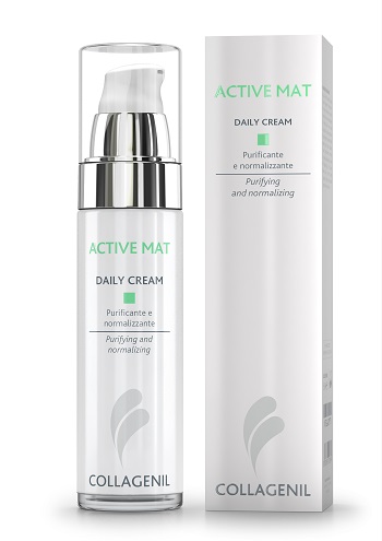 COLLAGENIL ACTIVE MAT DAILY CREAM SEBOREGOLATRICE/PURIFICANTE PER LA PELLE DEL VISO FLACONE 50 ML - Metafarm