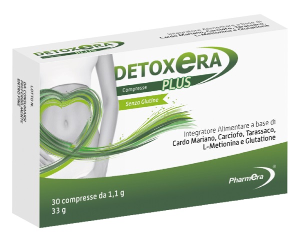 DETOXERA PLUS INTEGRATORE ALIMENTARE PER STIPSI E TRANSITO INTESTINALE 30 COMPRESSE - Metafarm