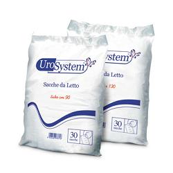 SACCA DI DRENAGGIO DA LETTO PER INCONTINENZA UROSYSTEM TUBO 130 CM SENZA SCARICO 30 PEZZI - Metafarm