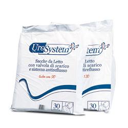 SACCA DI DRENAGGIO DA LETTO PER INCONTINENZA UROSYSTEM TUBO 90 CM CON SCARICO 30 PEZZI - Metafarm