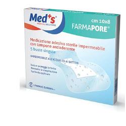 MEDICAZIONE MEDS PORE ADESIVA IMPERMEABILE 10X8CM 5 PEZZI - Metafarm