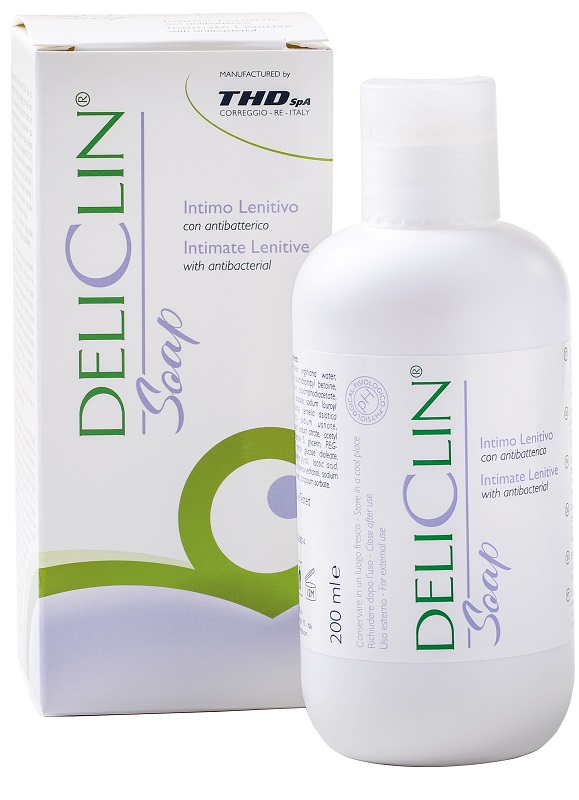 DELICLIN SOAP DETERGENTE INTIMO LENITIVO CON ANTIBATTERICO 200 ML - Metafarm