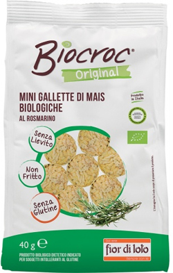 BIOCROC MINI GALLETTE DI MAIS ROSMARINO BIO 40 G - Metafarm