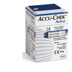 STRISCE MISURAZIONE GLICEMIA ACCU-CHEK AVIVA BRK RETAIL 25 PEZZI - Metafarm