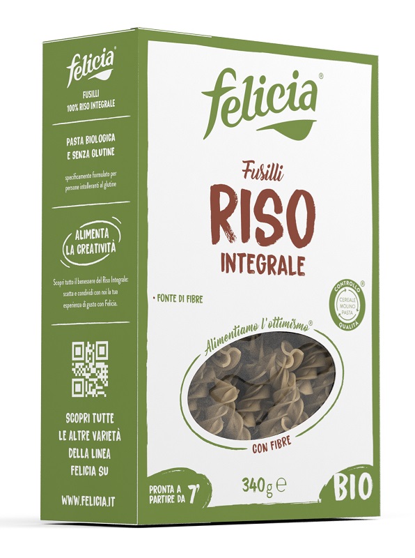 FELICIA BIO RISO INTEGRALE FUSILLI 340 G - Metafarm