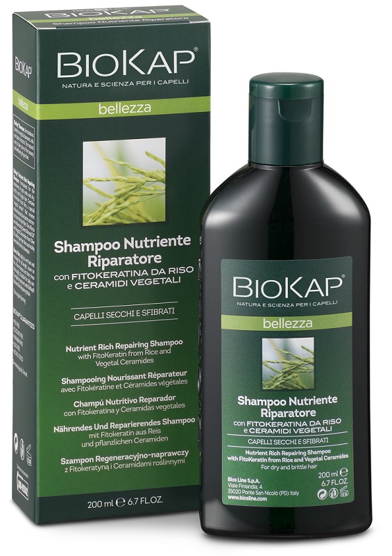 BIOKAP BELLEZZA SHAMPOO NUTRIENTE/RIPARATORE 200 ML BIOSLINE - Metafarm
