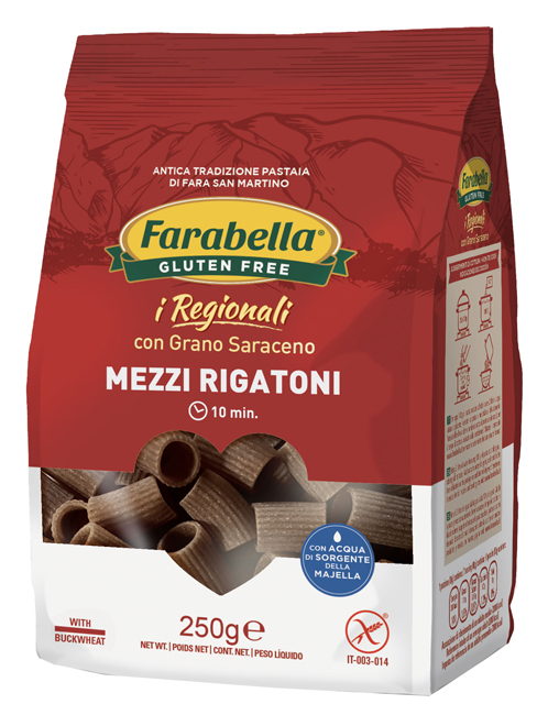FARABELLA MEZZI RIGATONI AL GRANO SARACENO 250 G - Metafarm