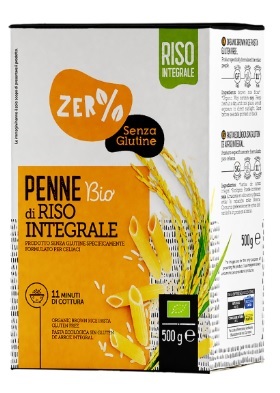 ZERO% GLUTINE PENNE DI RISO INTEGRALE SENZA GLUTINE BIO 500 G - Metafarm