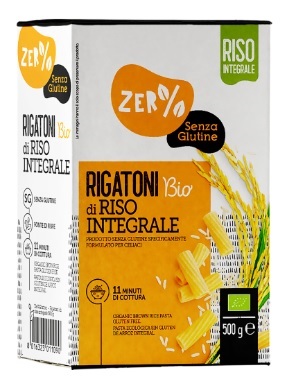 ZERO% GLUTINE RIGATONI DI RISO INTEGRALE SENZA GLUTINE BIO 500 G - Metafarm