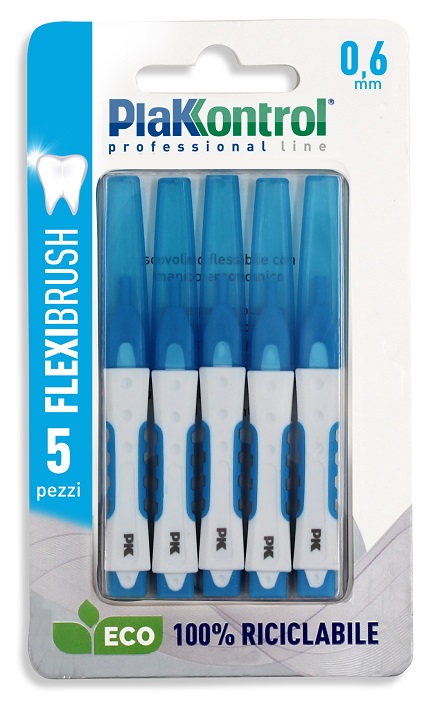 PLAKKONTROL SCOVOLINO INTERDENTALE FLEXI BRUSH06 BLISTER 5 PEZZI - Metafarm