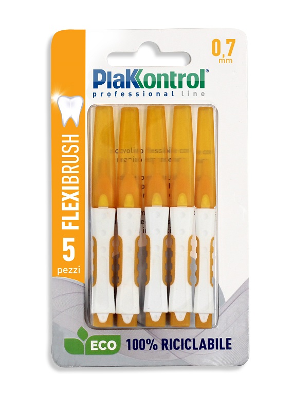 PLAKKONTROL SCOVOLINO INTERDENTALE FLEXI BRUSH07 BLISTER 5 PEZZI - Metafarm