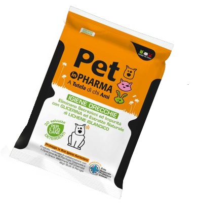 PET IN PHARMA SALVIETTINE ORECCHIE CANE 30 PEZZI - Metafarm