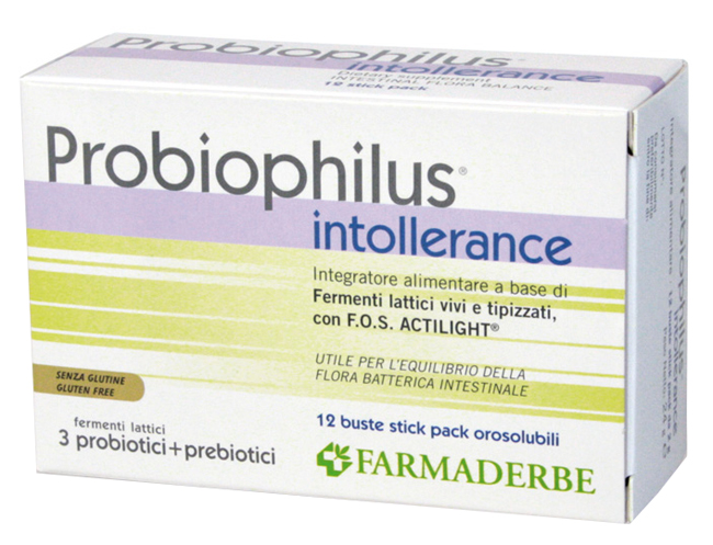 PROBIOPHILUS INTOLLERANCE 12 STICK PACK - Metafarm